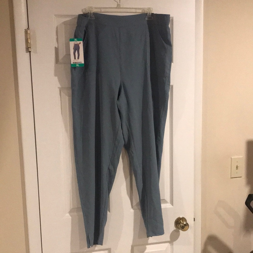 NWT‎ 32 Degrees Cool Womens Lightweight Twill Pull-On Pants XL Irish Teal